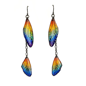 #23 (1) Rainbow Dangle Wings Earrings