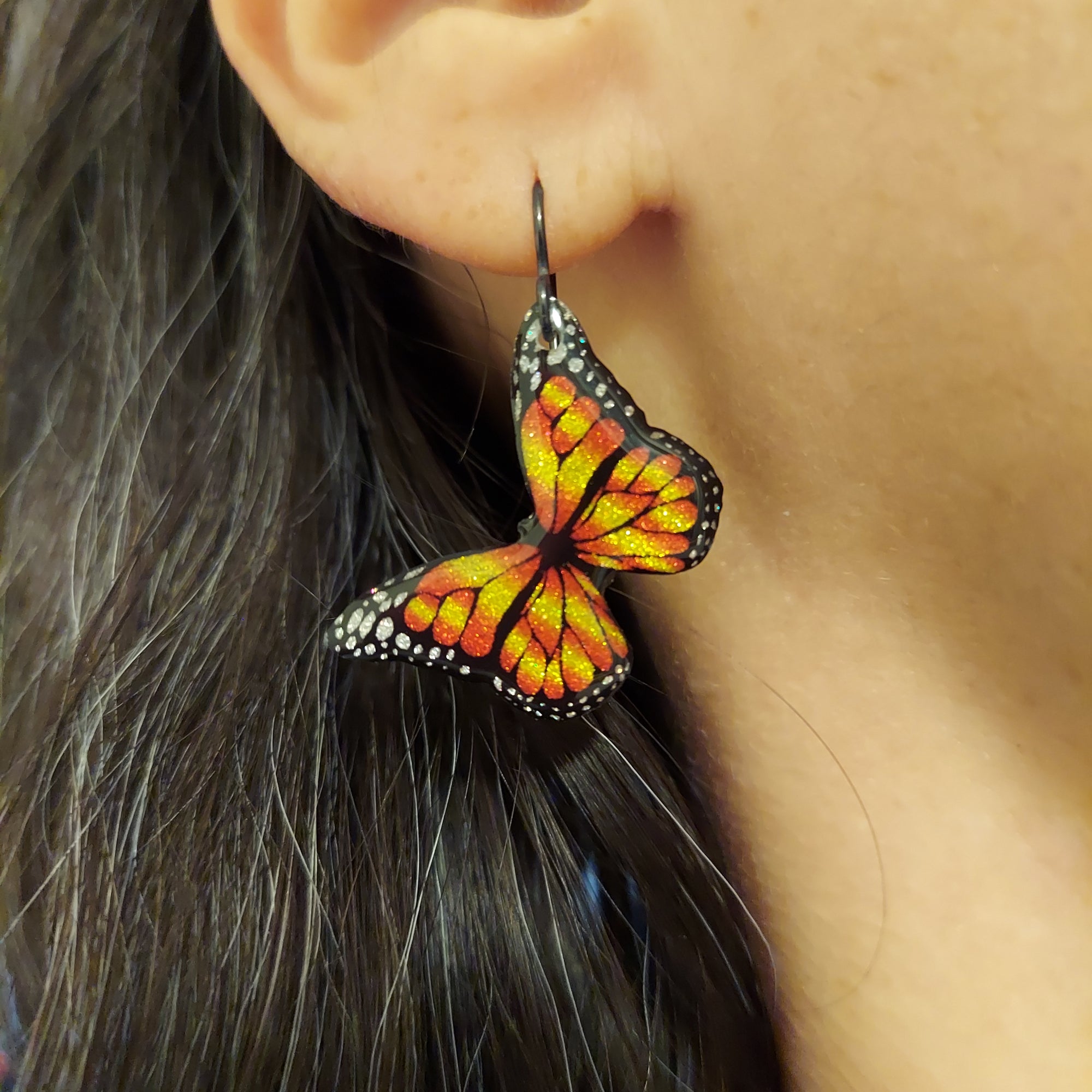SOLD Tracie's Monarch Earrings