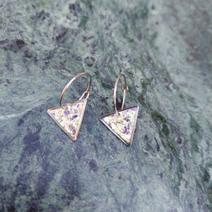 #8 (1) Small Sparkle Triangle Hoops